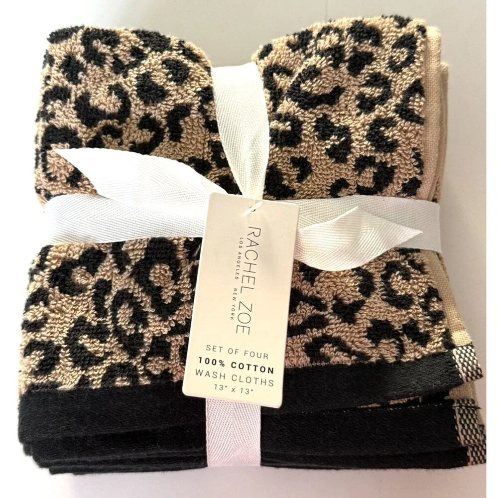 Rachel Zoe Facecloths Washcloths Soft Cotton 13x13